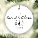 Christmas Married Ornaments, Personalized Christmas Ornament for Newlyweds, Wedding Ornamnet, Married Couple Christmas Gift, Wedding Gift