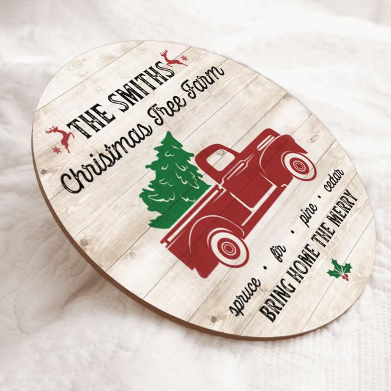 Christmas Truck Door Hanger, Custom Family Name Sign, Christmas Sign, Front Door Sign, Farmhouse Sign, Truck Welcome Sign, Christmas Decor