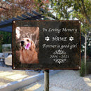 Pawzity In Loving Memory Metal Memorial Yard Sign, Pet Loss Gifts, Forever A Good Girl Pet Memorial Signs