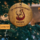 Personalized Dad Hunting Fishing Memorial Ornament, Memorial Christmas Ornament, Loss of Dad Gift, Dad Memorial Keepsake, Dad Memorial Gift