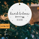Personalized Couple Names Christmas Ornament, New Home Ornament, Christmas First Home Ornament, New Home Gift For Couple, New Home Keepsake