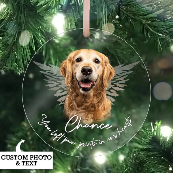Custom Pet Memorial Ornament, Pet Photo Ornament, Dog Loss Gift, Pet Sympathy Gift, Dog Memorial Ornament, Pet Memorial Christmas Ornament