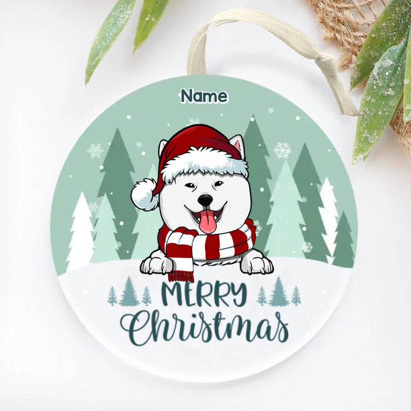 Personalized Dog Christmas Ornament, Christmas Dog Ornament, Custom Dog Ornament, Holiday Gift For Dog Lovers, Christmas Tree Decorations