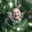 Personalized Memorial Ornament, Memorial Photo Christmas Ornament, Loss of Father Gift, Dad Memorial Gift, Sympathy Gift, Remembrance Gift