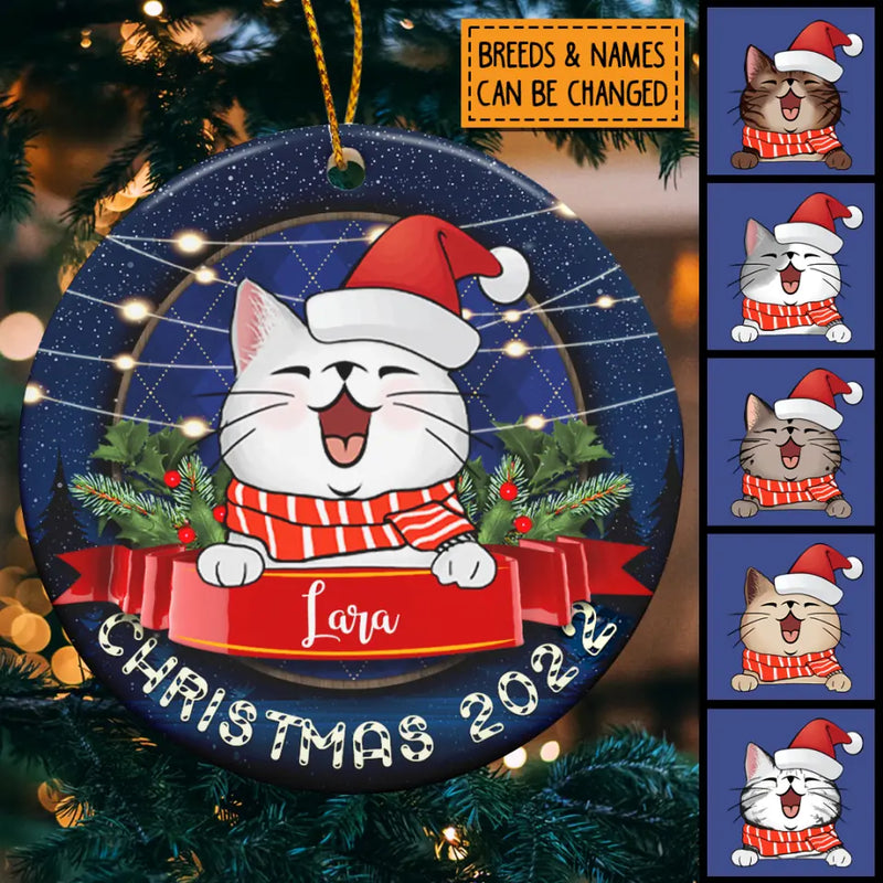 Christmas 2022 - Starry Night Sky - Personalized Cat Christmas Ornament