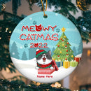 Meowy Catmas 2022 - Cats In The Gift Box - Personalized Cat Christmas Ornament