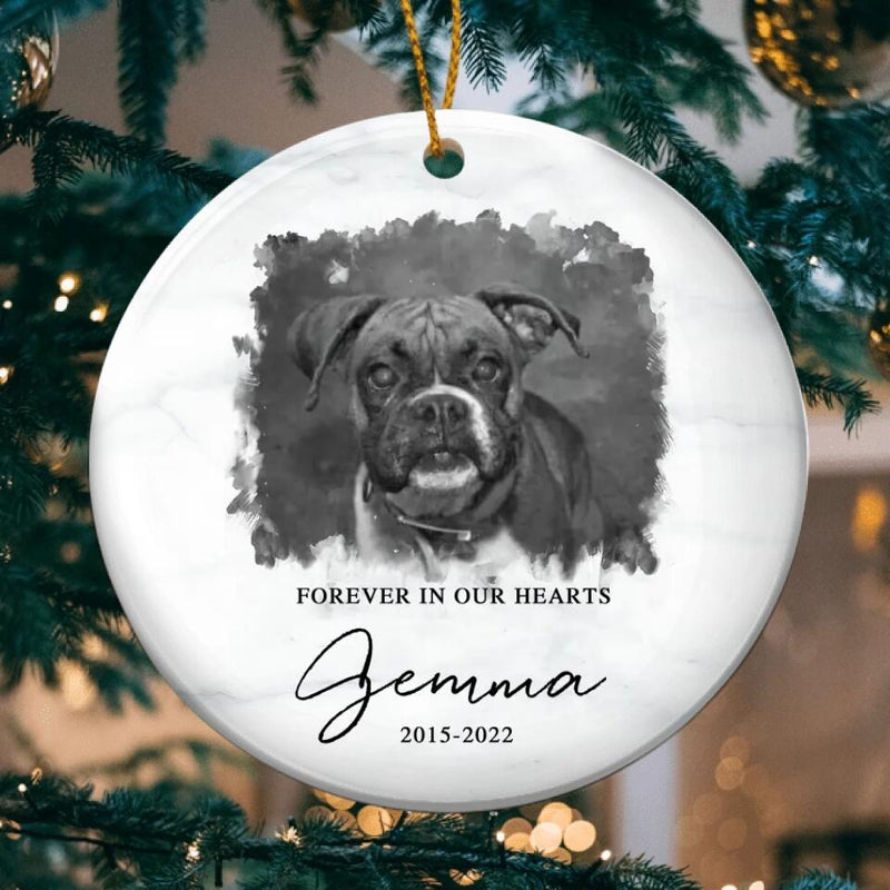 Pet Loss Gifts, Dog Memorial Gifts, Personalized Pet Memorial Ornament with Photo, Dog Memorial Christmas Ornament, Dog Remembrance Keepsake