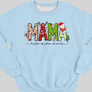 Mama Christmas Sweatshirt, Custom Mama Shirt With Kids Names, Mama Sweatshirt, Mama Gift, Gifts For Mom, Christmas Mom Shirt