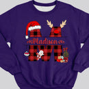 Custom Name Christmas Sweatshirt, Papa Gift, Gifts For Dad, Mama Gift, Gifts For Mom, Christmas Mom Shirt, Christmas Dad Shirt
