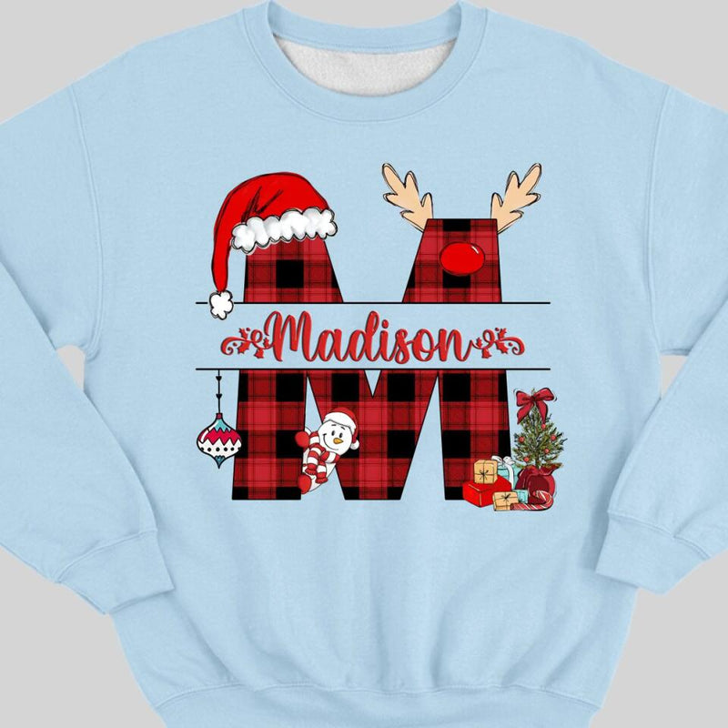 Custom Name Christmas Sweatshirt, Papa Gift, Gifts For Dad, Mama Gift, Gifts For Mom, Christmas Mom Shirt, Christmas Dad Shirt
