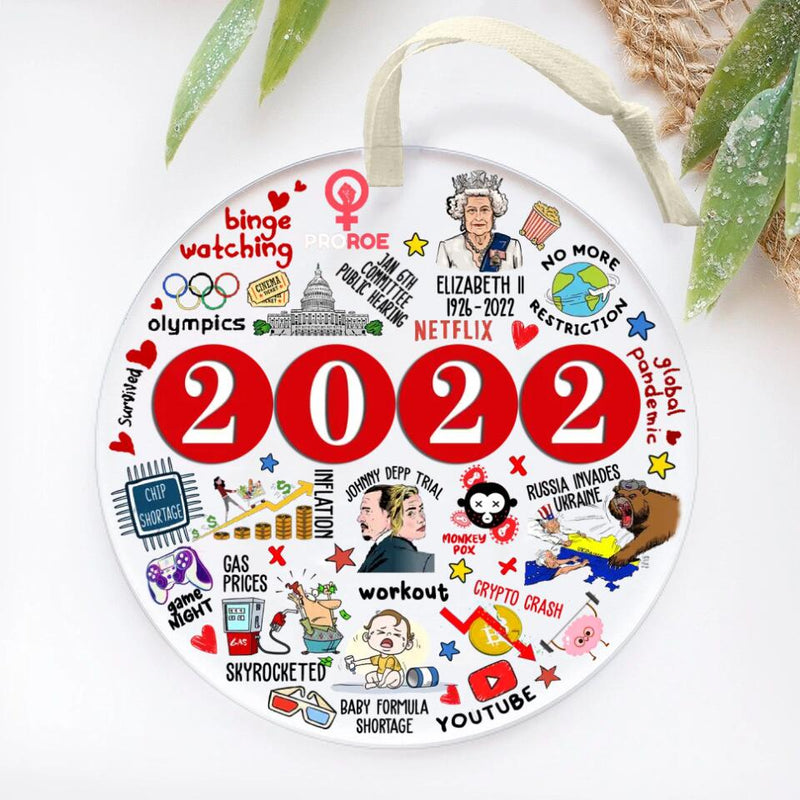 2022 Christmas Ornament, 2022 Ornaments, 2022 Gas Ornament 2022 Commemorative Bauble, Year in Review Christmas Ornament, Christmas Decor