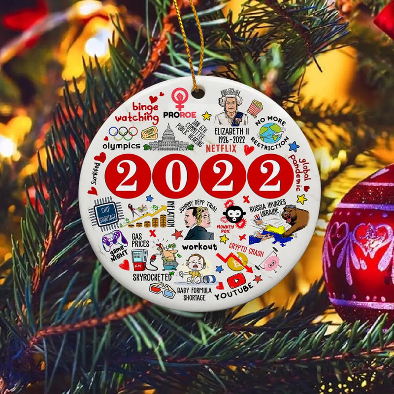 2022 Christmas Ornament, 2022 Ornaments, 2022 Gas Ornament 2022 Commemorative Bauble, Year in Review Christmas Ornament, Christmas Decor v2