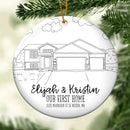 Our First Home Christmas Ornament, Personalized New Home Ornament, Custom New House Ornament, Real Estate Agent Gift, Couple Gifts 2022 v1