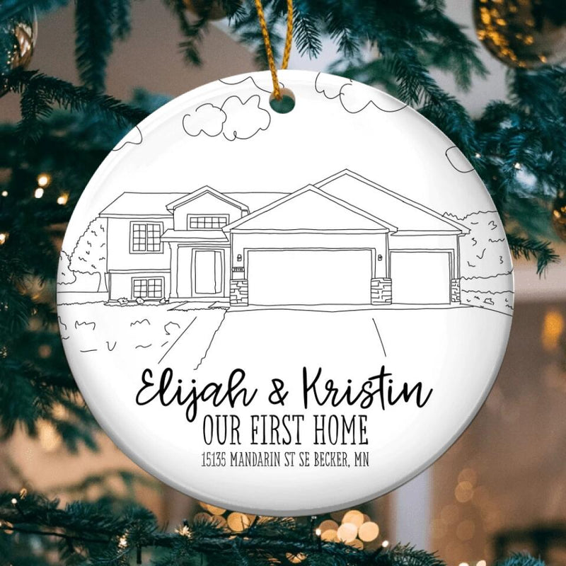 Our First Home Christmas Ornament, Personalized New Home Ornament, Custom New House Ornament, Real Estate Agent Gift, Couple Gifts 2022 v1