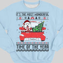 Custom Dog Ugly Christmas Sweater, Its The Most Wonderful Time Of The Year Sweatshirt, Personalized Dog Sweatshirt, Christmas Dog Sweatshirt