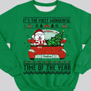 Custom Dog Ugly Christmas Sweater, Its The Most Wonderful Time Of The Year Sweatshirt, Personalized Dog Sweatshirt, Christmas Dog Sweatshirt