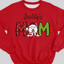 Custom Dog Mom Shirt, Personalized Christmas Dog Sweatshirt, Dog Mom Sweatshirt, Santa Dog Christmas Sweatshirt, Christmas Gift For Dog Mom