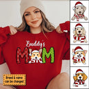 Custom Dog Mom Shirt, Personalized Christmas Dog Sweatshirt, Dog Mom Sweatshirt, Santa Dog Christmas Sweatshirt, Christmas Gift For Dog Mom