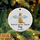 Personalized Dog Memorial Ornament With Angel Wings, Dog Lovers Memorial Gift, Christmas Ornament, Remembrance Ornament, In Memory of Dog