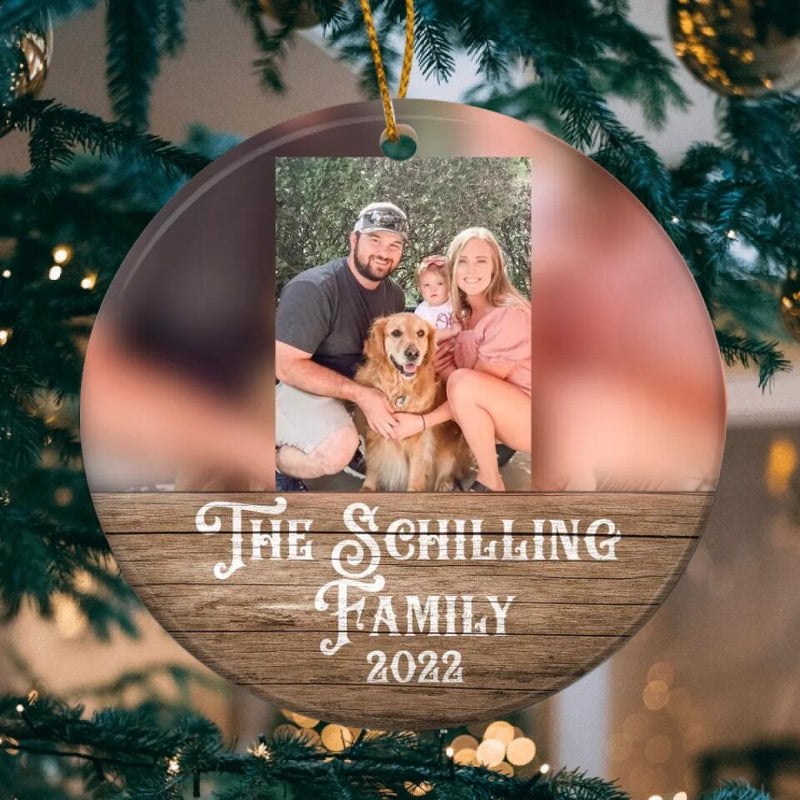 Personalized Family Photo Christmas Ornament, Custom Photo Ornament, Family Christmas Gift, Custom Family Ornament, Family Photo Gift Idea