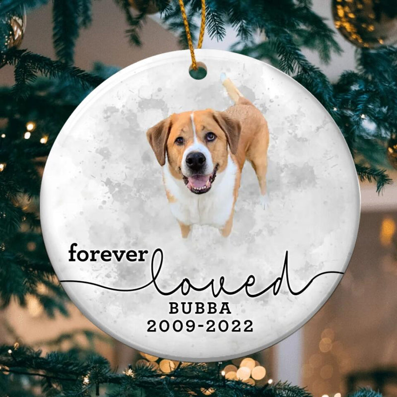 Personalized Pet Memorial Ornament, Photo Ornament, Pet Loss Gifts, Dog with Wings Christmas Ornament, Cat Loss Gift, Pet Sympathy Gift