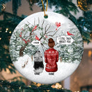 I Still Talk About You We Know Circle Ceramic Ornament - Personalized Dog Lovers Decorative Christmas Ornament