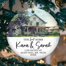 Our First Home Christmas Ornament, Personalized New Home Photo Ornament, New Home Christmas Ornament, Custom House Address Ornament