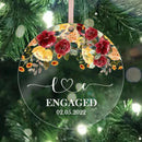 Personalized Engaged Ornament, Engaged Christmas Ornament, Our First Christmas, Acrylic Engaged Ornament, Engagement Gift, Gift for Couple