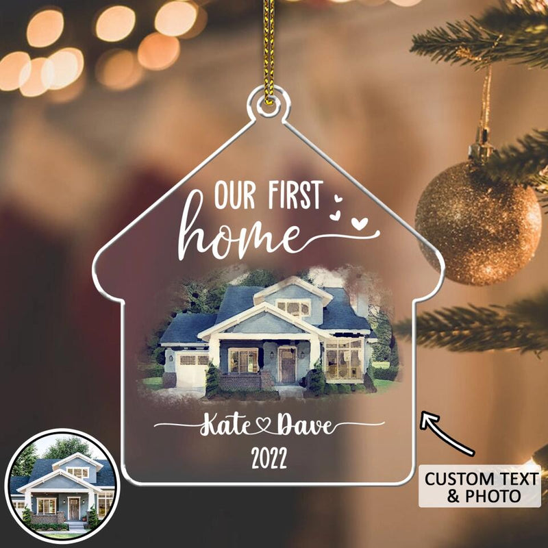 Our First Home Christmas Ornament, Personalized New Home Photo Ornament, New Home Christmas Ornament, First Home Gift, First House Ornament