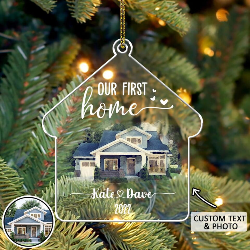Our First Home Christmas Ornament, Personalized New Home Photo Ornament, New Home Christmas Ornament, First Home Gift, First House Ornament