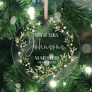 Mr and Mrs Ornament, Wedding Gift, Acrylic Married Ornament, Personalized Mr & Mrs Wedding Ornament, Wedding Keepsake, Christmas Gift