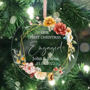 Personalized First Christmas Engaged Ornament, Engaged Christmas Ornament, Our First Christmas, Engagement Gift, Newly Engaged Couple Gift