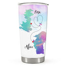 True Friendship Knows No Distance - Custom Tumbler - Long Distance Relationship Gift For Best Friend, Bestie, BFF