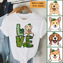 Cute Dog St Patricks Day Shirt, Personalized Dog Shirt, Dog Lover St Patrick's Day Shirt, Irish Dog Shirt, Dog Mom Shirt, Dog Lovers Shirt
