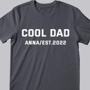 Dad Est 2022 Shirt, Custom New Dad Shirt, Dad Gift from Wife, Pregnancy Announcement to Husband, Fathers Day Gift, Birthday Gifts For Dad