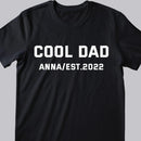 Dad Est 2022 Shirt, Custom New Dad Shirt, Dad Gift from Wife, Pregnancy Announcement to Husband, Fathers Day Gift, Birthday Gifts For Dad