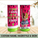 Best Friend Tumbler, Best Friend Gift, Friendship Gift, BFF Gift, I’d Shank A Bitch For You Right In The Kidney, Watermelon Skinny Tumbler