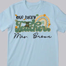 Custom Teacher Shirt, Irish Teacher Shirt, Teacher Gift Shirt, Teacher Name Shirt, St Pattys Day Shirt, Lucky Teacher Shirt, Retro Teacher Shirts