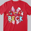 Easter Teacher Shirt, Personalized Name Bunny Teacher Shirt, Teacher Easter Gift, Custom Teacher Shirt, Cute Easter Shirt For Easter