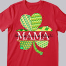 Shamrock Mama T-Shirt, Personalized Mom Shirt With Names, St. Patrick's Day Mama Shirt, Cute St Pattys Shirt, Mama Gifts, Custom Mama Shirt
