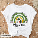 Rainbow Teacher St Patricks Day Shirt, Personalized Teacher Shirt, St Patricks Day Teacher T-Shirt, Irish Teacher Shirt, Gift for Teacher