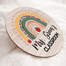 Teacher Classroom Door Sign, Personalized Teacher Door Sign, Rainbow Teacher Sign, Teacher Welcome Sign, Teacher Gift Idea, Last Name Sign