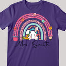 Personalized Teacher Shirt, Easter Teacher Shirt, Teach Love Inspire, Teacher Easter Gift, Teacher Bunny Shirt, Teacher Shirts For Easter