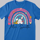 Personalized Teacher Shirt, Easter Teacher Shirt, Teach Love Inspire, Teacher Easter Gift, Teacher Bunny Shirt, Teacher Shirts For Easter