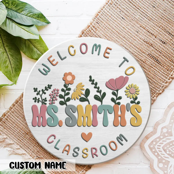 Personalized Teacher Door Sign, Plants Classroom Door Sign, Teacher Name Sign, Teacher Gift, Teacher Welcome Sign, Teacher Appreciation Gift