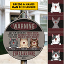 Custom Wooden Sign, Gifts For Cat Lovers, We Have Cats They Shed They Sit Where They Want Warning Signs