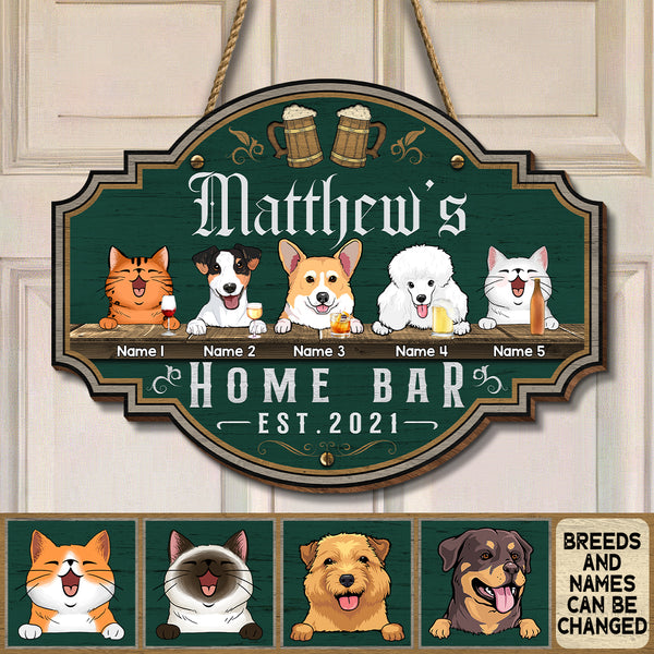 Custom Wooden Signs, Gifts For Pet Lovers, Home Bar Special Shaped Personalized Wood Sign