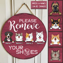 Custom Wooden Signs, Gifts For Pet Lovers, Please Remove Your Shoes Personalized Wood Sign