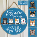 Custom Wooden Signs, Gifts For Pet Lovers, Please Take Off Your Shoes Personalized Wood Sign