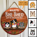 Custom Wooden Signs, Gifts For Pet Lovers, She Shed Guys By Invitation Only Flower Vintage Signs
